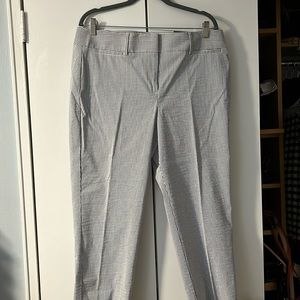 White and blue striped cropped pants. Searsucker. NWT